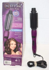 Instyler Hot Round Brush Curling Ionic Styler 30336 Purple, 2 heat settings