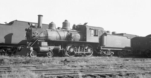 RAILROAD B&W NEGATIVE CENTRAL OF GEORGIA 351 Macon steam train engine 1933