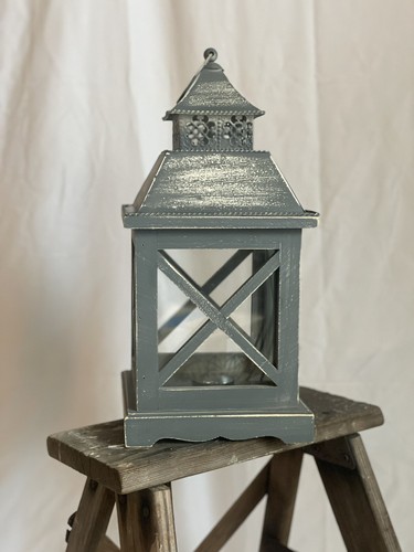 Metal And Wood Lantern Rustic Farmhouse Style - Picture 6 of 7