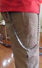 Extra Long 30" Wallet Chain Stainless Steel Biker Chain Trucker Silver Leash XL