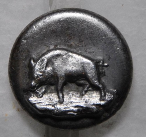 Bouton - Chasse modèle au sanglie T W & W paris ancre/grenade milieu XIX° d=24mm