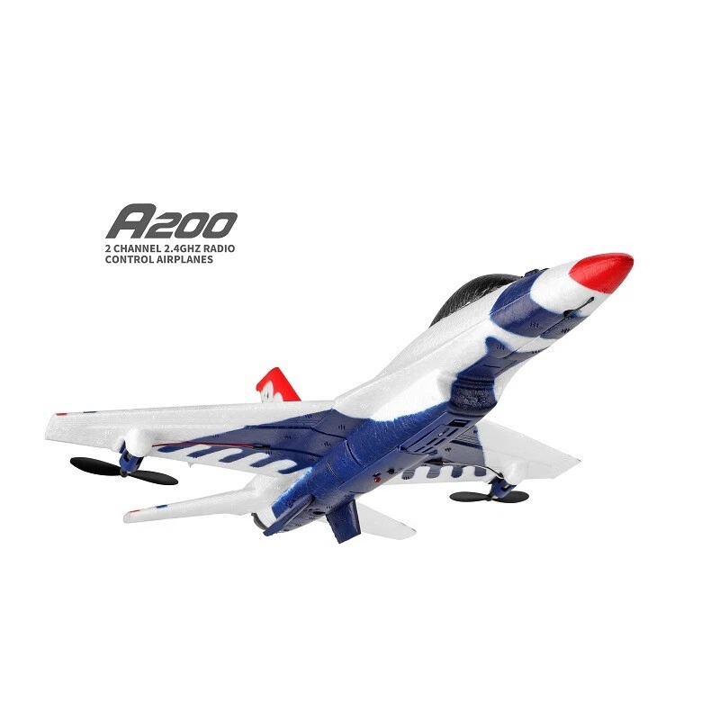 Park10 WLtoys A200 F-16B 2CH Rc Plane 2.4G RC Jet Fighter Wing Stunt RTF Gift - Image 2 of 4