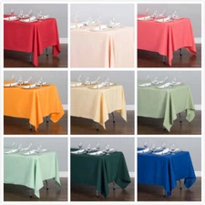 1 or 10 pcs 70 x 120 in. Rectangular Poly Tablecloth 33 colors Wedding Party
