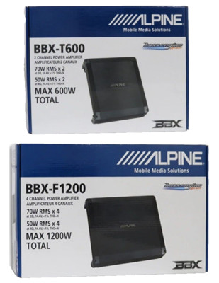 Alpine BBX-F1200 4-Ch & BBX-T600 2-Ch 1800W Max High Power Car