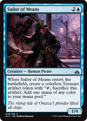 SAILOR OF MEANS ~mtg NM Rivals of Ixalan Com x4