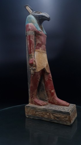Antigua estatua faraónica rara antigua egipcia Seth dios del caos BC - Imagen 16 de 19