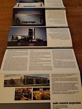 Vintage Audio Research Corp Vacuum Tube Hifi Original Color Fold-out Catalog