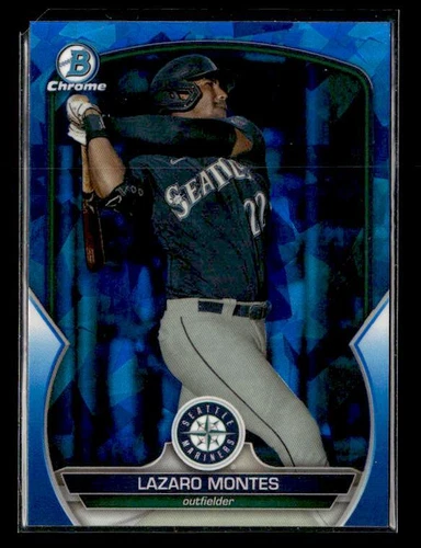 2023 Bowman Draft Sapphire Edition #BDC-185 Lázaro Montes Seattle Mariners
