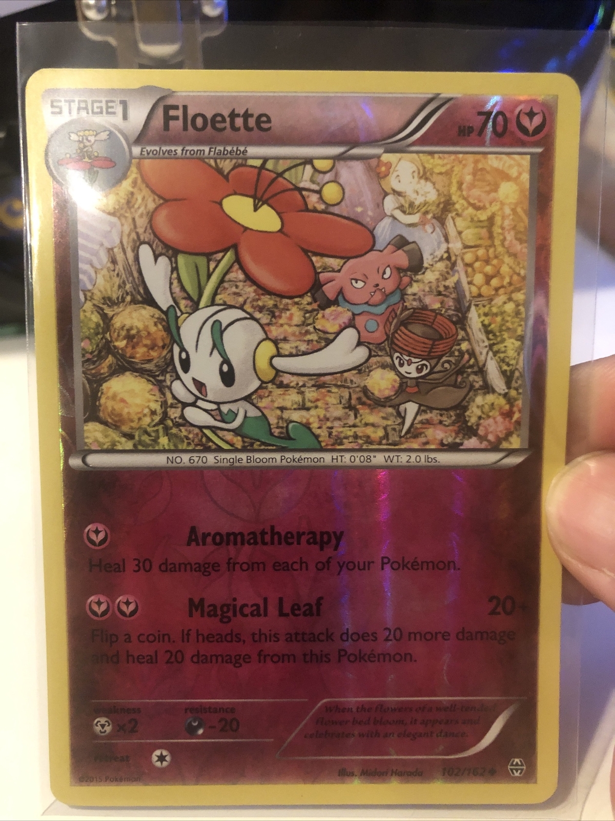 Floette Reverse Holo - 102/162 League Promo Lightly Played To Near Mint