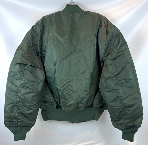 Alpha Industries USAF MA-1 Intermediate Flyers Bomber Jacket Sage Green X-Large - Picture 4 of 8