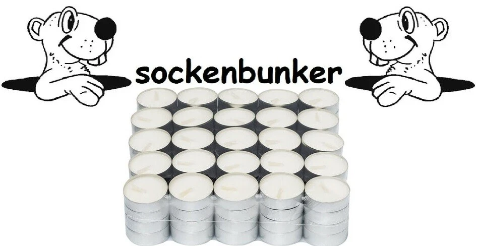 100 - 1000 Teelichter Weiss 4 Std. Brenndauer Windlicht Teekerze Teelicht OVP - Bild 1 von 1