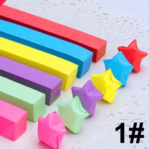 Lucky Star Folding Paper Lucky Wish Star Cute Origami Paper Scrapbook Handmade - Picture 9 of 13