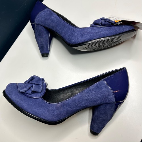 HUSH PUPPIES Purple Shoes Suede Ladies Court Anabell Scotchguard UK Size 6.5 NEW - Picture 7 of 12