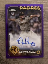 2024 Topps Chrome Purple Refractor 201/250 Nick Hernandez #RA-NH Rookie Auto RC