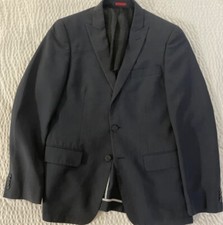 John Varvatos Star USA Finely Textured Slim Fit Peak Lapel Suit Jacket Size 38