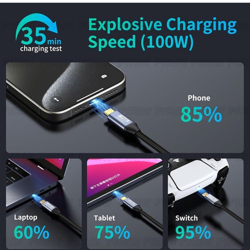 USB3.2 Gen2 USB C 10Gbps Cable 100W Fast Charging Thunderbolt 10Gbps 4K Cable - 第 4/14 張圖片