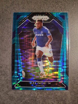 2020-21 Panini Prizm, Alex Iwobi, /49, Breakaway Teal, Everton