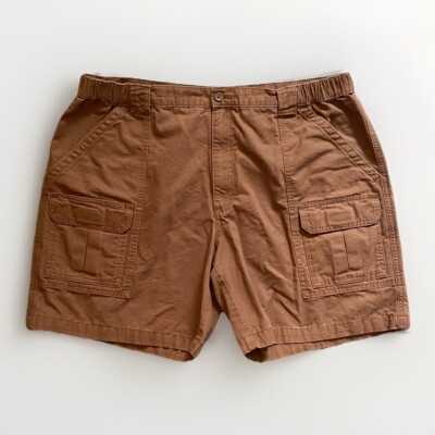 Savane Cargo Shorts Men's 42 Toffee Elastic Waist Tech Pocket