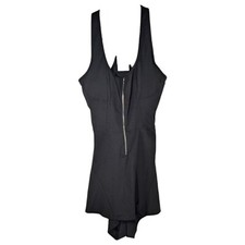 Commense Black Dress Womens Size XL Skort Front Zip Tank Built in Bra Shorts