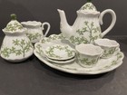 Beautiful Mini Porcelain Tea Set In Green And White — photo 2