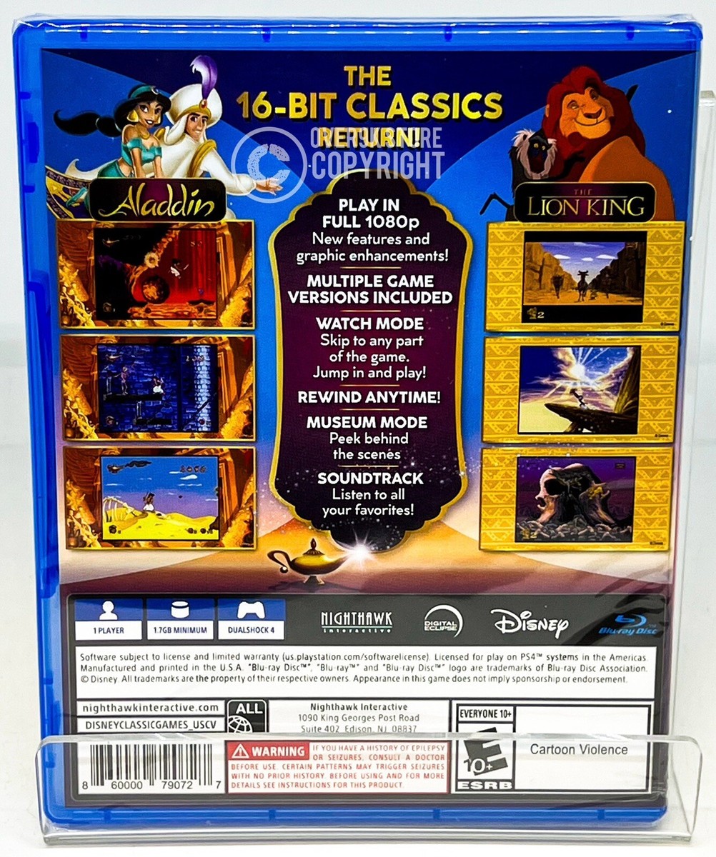 Disney Classic Games Collection - Aladdin - Lion King - PS4 - New