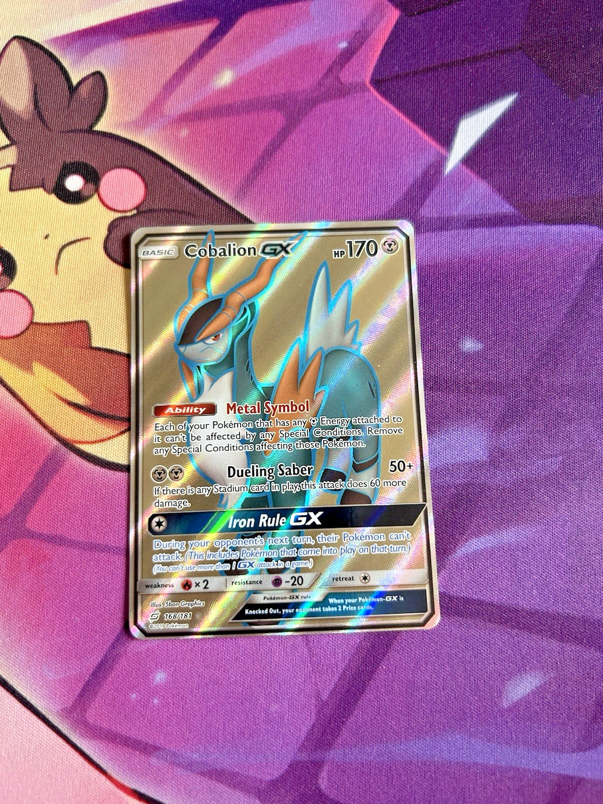 Cobalion GX - 168/181 [Team Up] Pokemon TCG - FULL ART ULTRA RARE - NM