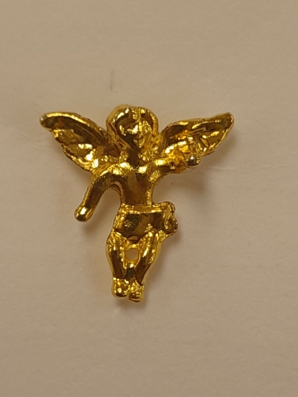 Vintage Gold Tone Angel Lapel Pin Religious Religion Church Fait