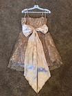 Sz 13-14 Gold Sequin Prom  Homecoming  Pageant Formal Bridesmaid Cocktail Dress — photo 6