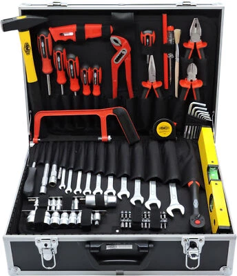 FAMEX 759-62 Werkzeugkoffer Werkzeug Set Haushalt Heimwerker Koffer Komplett CV