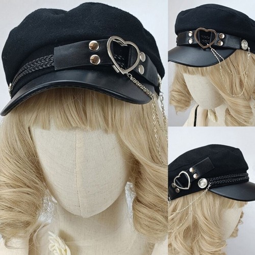 Y2K Girls Beret Cap Female Fashion Headwear Octagonal Cap with Tassel Chains - Picture 6 of 9