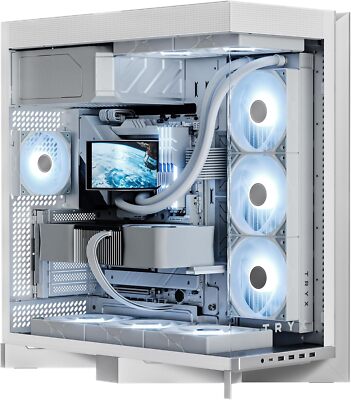 TRYX LUCA L70 Midi-Tower Tempered Glass ARGB PC Case (White) C-L700N-NN0H-G0W