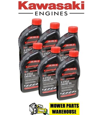 6 PACK GENUINE OEM KAWASAKI 10W30 K-TECH MOTOR OIL 99969-6081 ENGINE OIL 10W-30
