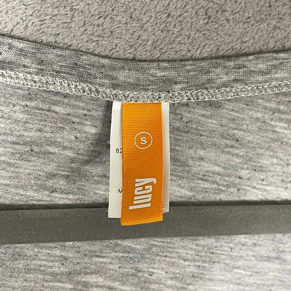 Pullover Lucy Top Mujer Talla S Gris Atlético Cuello en V Manga Corta Informal Pequeño Foto 4 de 4