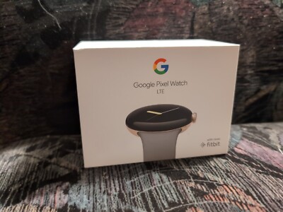 Google Pixel 41mm Gold Case with Fluoroelastomer Gray Band