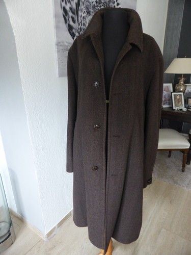 Herren Kurzmantel Eres Selection 100 % Kaschmir Braun mehliert Gr. 26 NEU
