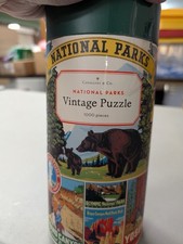 Cavallini Co National Parks Vintage Jigsaw Puzzle 1000 pc tube box VG 250819