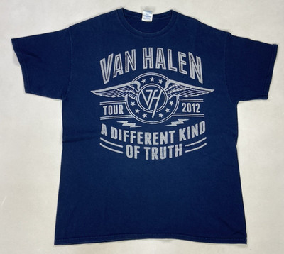 Van Halen Tour 2012 A Different Kind Truth Graphic T-shirt Men Large Blue Music
