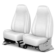 Saddleman 778497-00 Leatherette 1st Row White Custom Seat Covers