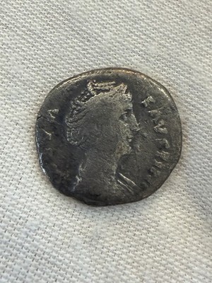 Diva Faustina, wife of Antoninus Pius Roman AR denarius coin Ceres