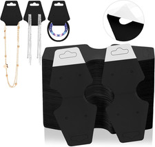 500 Pcs Necklace Display Cards Adhesive Jewelry Packaging Card Kraft Keychain Di