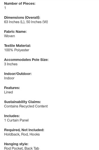 🥥 Threshold 50"x63" Blackout Chenille Curtain Panel Brown🆕️AS SHOWN👇 - Picture 7 of 10