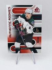 Matias Maccelli 2022-23 SP Game Used Authentic Rookies #166 Red /222 Coyotes RC