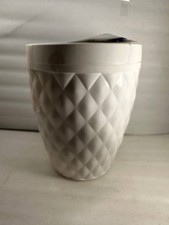 Addis 518030 Diamond Style Round Swing Lid Bathroom Bin, White