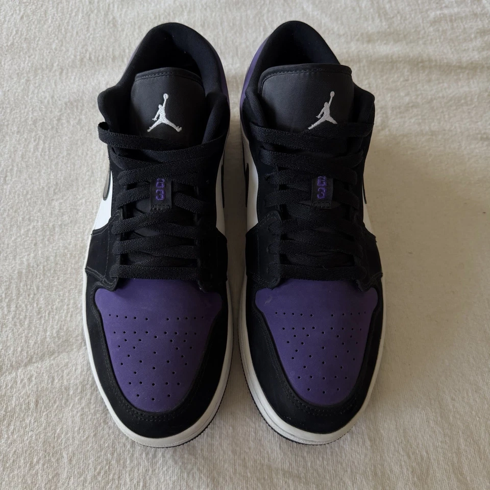 Air Jordan 1 Low Court roxo 553558-125 tamanho masculino EUA 10.5 - Imagem 4 de 4