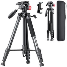 74"-Camera-Tripod, Porfessional Aluminum Heavy Duty Tripod Stand for Mirrorle...