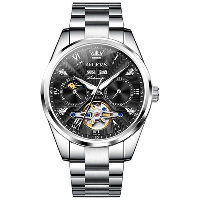 OLEVS 7028 Sapphire Mirror Automatic Luminous Business Mechanical Wristwatch