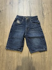 Y2k Vintage Fubu Denim Embroidered Pockets Shorts Boys Size 6