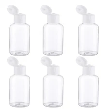 6 Pcs Leak Proof Refillable Plastic Bottles Travel Empty Liquid Containers 50 ML