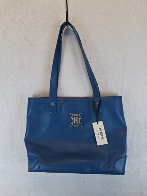 NEW JW Hulme Crest Heritage Blue Pebbled Leather Tote Purse