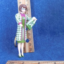 VTG Key Chain Barbie Poodle Parade with Purse GUC 1995 705-0 Brown Green Pink